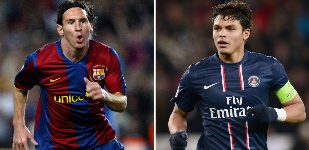 Messi veio da base do Barcelona; Thiago Silva custou 42 milhões de euros ao PSG - AFP/CESAR RANGEL/FRANCK FIFE