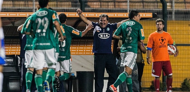 Jogadores e o técnico Kleina encontraram paz no Palmeiras para trabalhar - Leonardo Soares/UOL