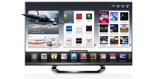 Além do acesso à internet, as Smart TVs vêm com aplicativos de entretenimento e serviços interativos - Divulgação