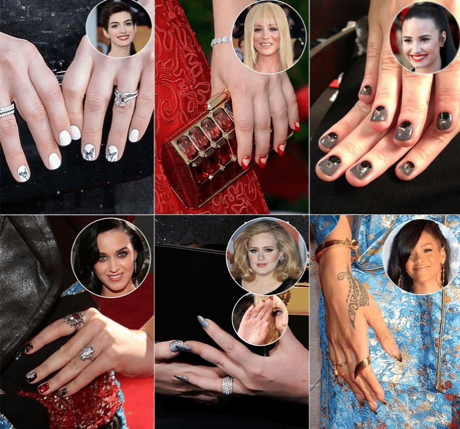 Famosas apostam na tendência das unhas decoradas - Getty Images/Reprodução/Montagem UOL