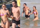 Os ex-BBBs Marien e Rafa curtem praia com amigos em Ipanema - Rodrigo dos Anjos/AgNews