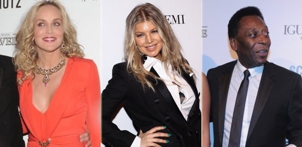 Sharon Stone, Fergie e Pelé na 3ª edição do baile de gala da amfAR