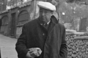 O poeta Pablo Neruda em Capri, Itália - AP Photo/File