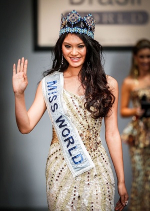 A chinesa Wenxia Yu, Miss World 2012 - Leandro Moraes/UOL