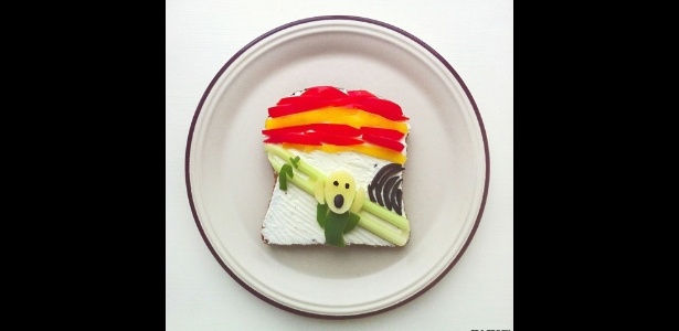 "O Grito", de Munch, reproduzido em uma torrada - idafrosk.com/BBC