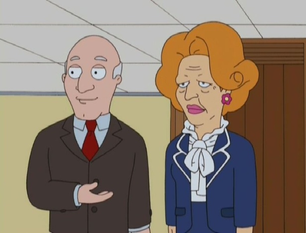 Margaret Thatcher apareceu em versão animada no desenho "American Dad" - Reprodução