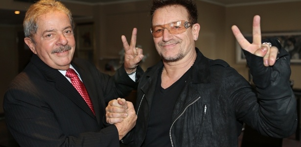 Lula e Bono Vox se encontram em reunião, em Londres - Ricardo Stuckert/Instituto Lula