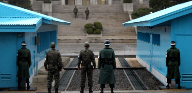 Fronteira entre as duas Coreias, na zona desmilitarizada entre os países - Ruby Tam/AFP
