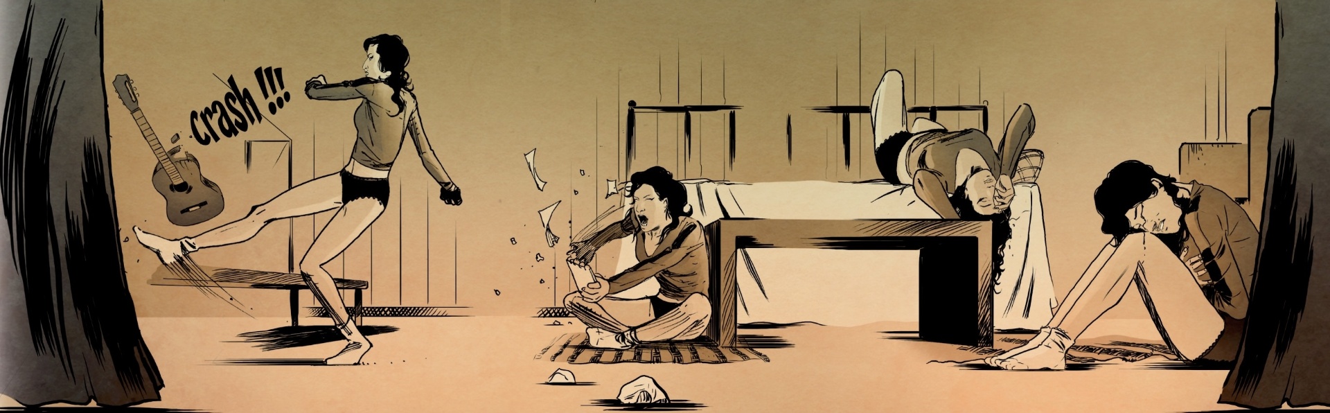 Amy Winehouse tem uma crise criativa após primeiro término com Blake Fielder-Civil, seu ex-marido e que disse tê-la apresentado heroína, em história em quadrinhos dedicada à cantora britânica. O volume faz parte da série "O Clube dos 27", que reúne artistas da música que morreram aos 27 anos - Divulgação