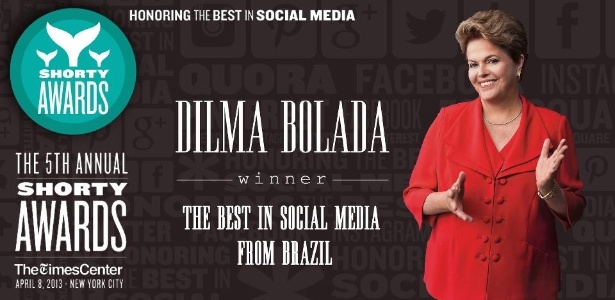 Perfil Dilma Bolada, que faz uma satira da presidente do Brasil, ganha prêmio internacional de melhor uso de redes sociais do Brasil - Reprodução