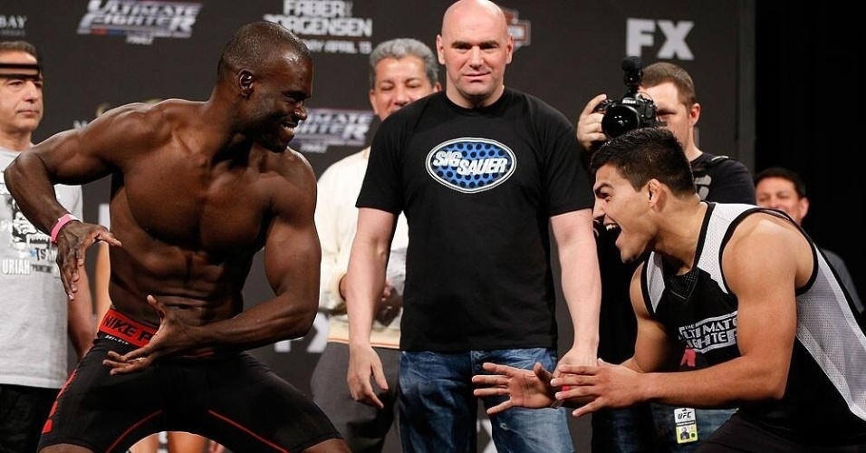 Finalistas do TUF 17, transmitido nos EUA, Uriah Hall e Kelvin Gastelum se enfrentam neste sábado, em Las Vegas - UFC/Divulgação