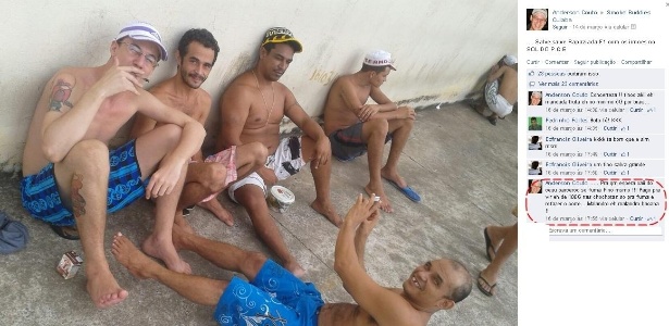 Presos postam foto no Facebook que foram tiradas dentro de penitenciária em Cuiabá - Reprodução