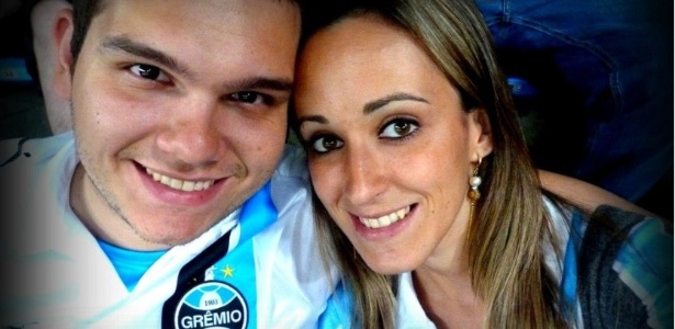 Greice Gomes foi ao estádio com o namorado ver Grêmio x Fluminense - Reprodução Facebook