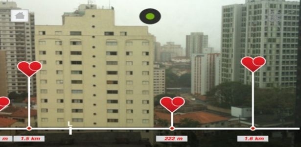 O recurso realidade aumentada do aplicativo Lopes mistura fotos reais com objetos virtuais - Reprodução