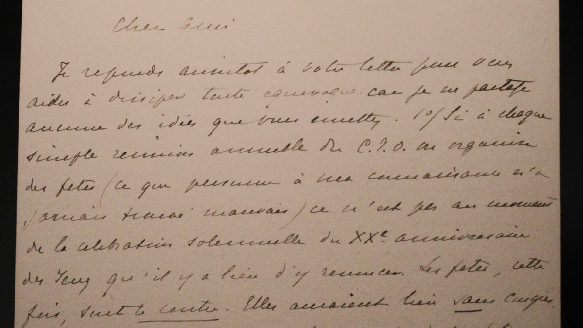 Carta do Barão de Coubertin, já com o símbolo olímpico - Fernando Donasci/UOL