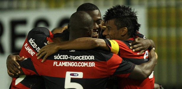 Jogadores do Flamengo comemoram mais um gol e a classificação na Copa do Brasil - Alexandre Vidal/Fla Imagem