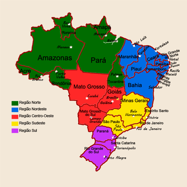 Mapa político de portugal com fronteiras com fronteiras de regiões e países
