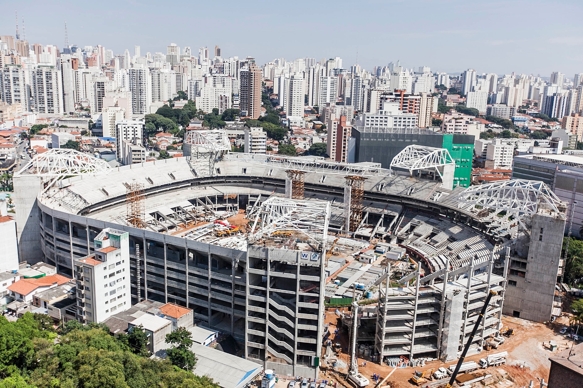 15.abril.2013 - Imagem da Arena Palestra, que viu parte de sua arquibancada desabar - Leonardo Soares/UOL