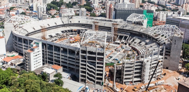 O estádio do Palmeiras, a Arena Palestra, está sem previsão de inauguração - Leonardo Soares/UOL