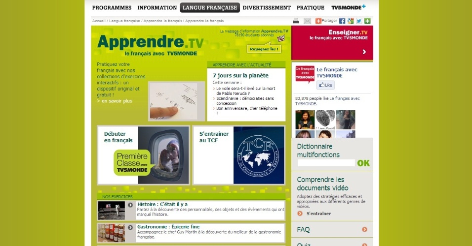 Apreendre tv5 - Reprodução