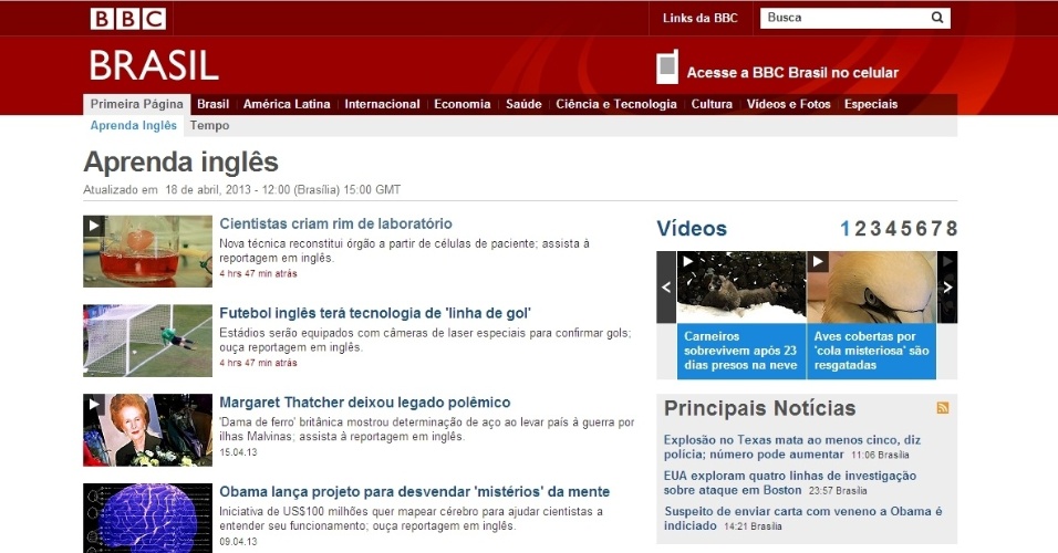 BBC Learnig English - Reprodução