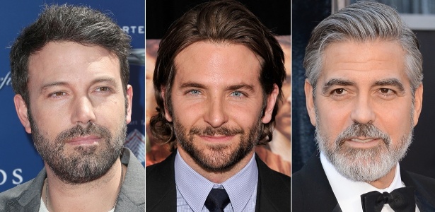 Ben Affleck, Bradley Cooper e George Clooney exibem barba bem cuidada  - Getty Images