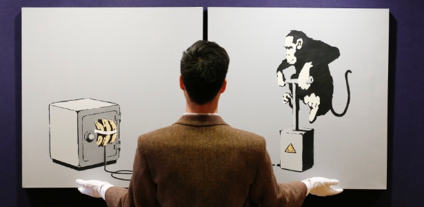 "Monkey Detonator" foi uma das obras vendidas em leilão - Olivia Harris/Reuters