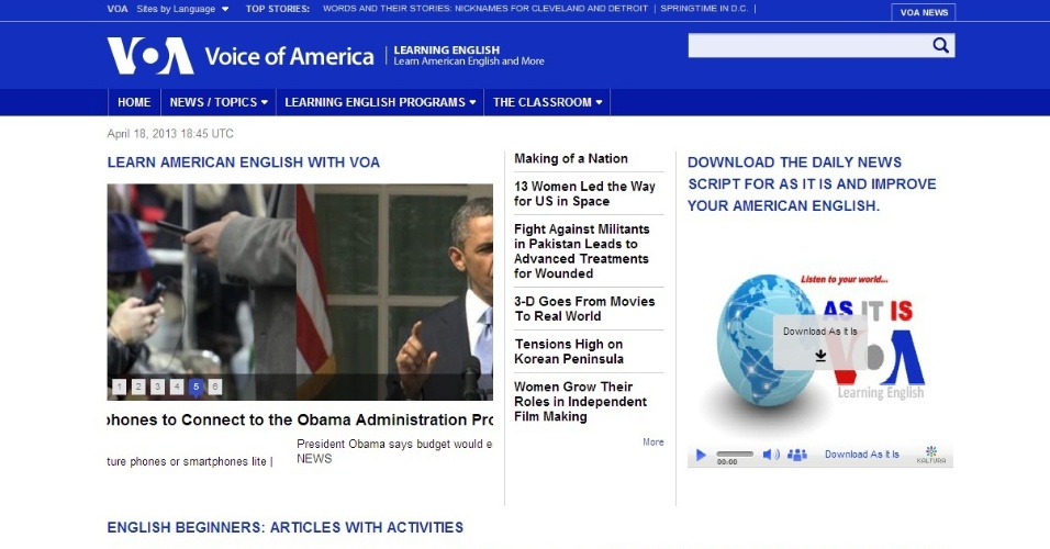 Voice of America - Reprodução