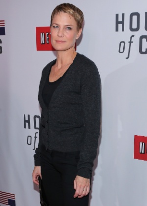 Robin Wright em premiere da série "House Of Cards", da Netflix, em Nova York - Jemal Countess/Getty Images