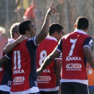 Jogadores do Paraná comemoram um dos gols da vitória de virada diante do Cianorte - Site oficial do Paraná