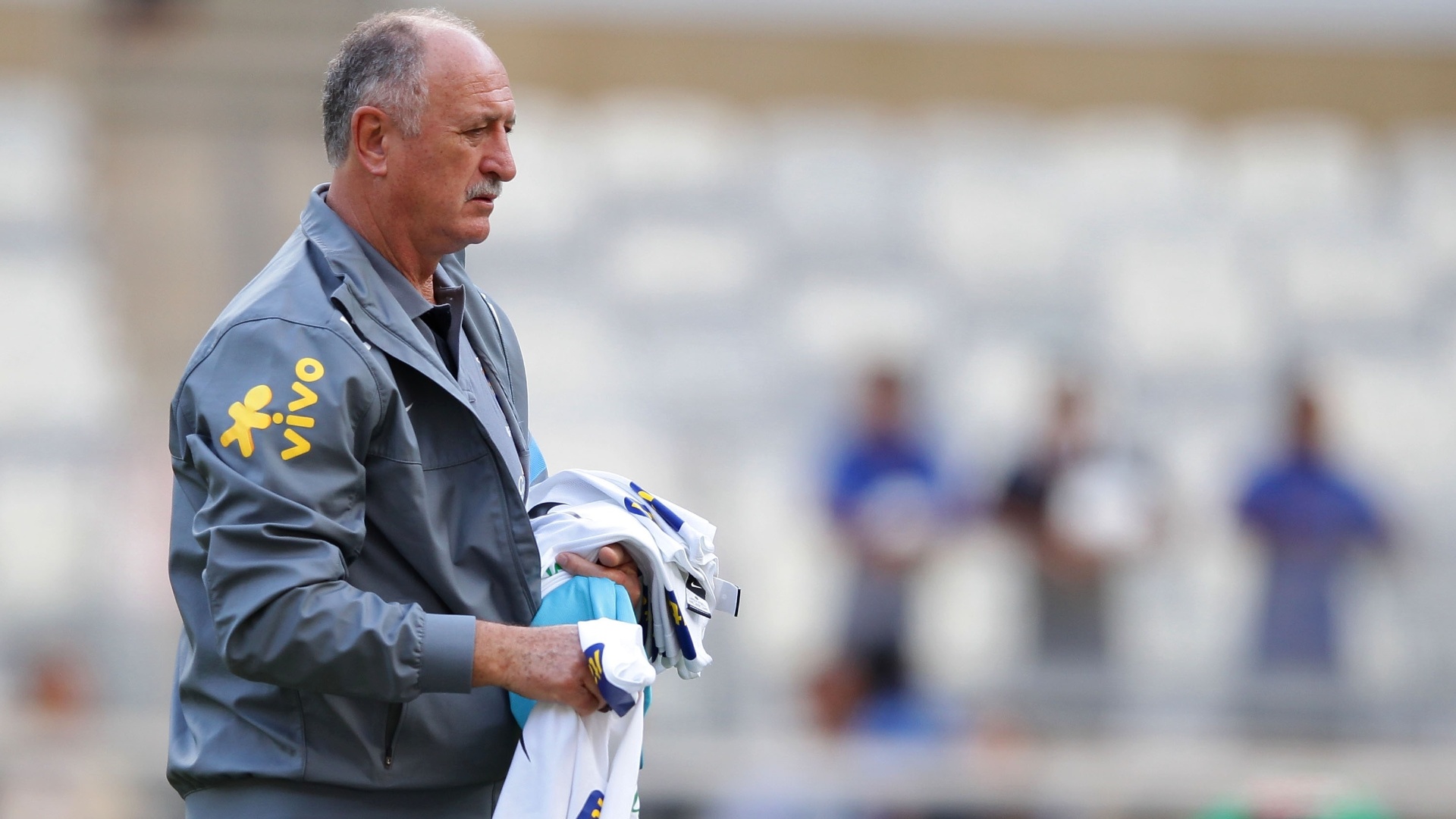 23.abr.2013 - Técnico Luiz Felipe Scolari comanda treino da seleção brasileira no Mineirão - Wagner Carmo/VIPCOMM