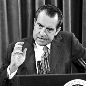O ex-presidente Richard Nixon em imagem de 1972