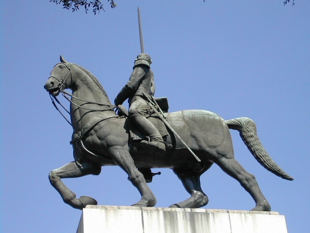 É de Victor Brecheret, também, a homenagem que a cidade de São Paulo prestou ao duque de Caxias, num momumento que celebra a memória do patrono do Exército brasileiro. Caxias teve participação em diversos episódios da história nacional, mas merece destaque sua liderança na guerra do Paraguai, o grande conflito internacional em que o Brasil se envolveu no século 19. Trata-se de um episódio que ainda hoje desperta apaixonadas polêmicas. - Mube Virtual/Companhia do Restauro