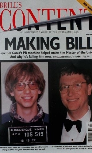 1977 - O criador da Microsoft, Bill Gates, foi fichado quando tinha 21 anos de idade, por ultrapassar um sinal de trânsito e dirigir sem licença, em Albuquerque