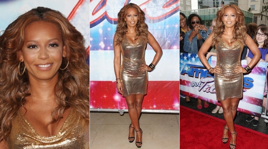 24.abr.2013 - A ex-Spice Girl Mel B prestigiou o lançamento da oitava temporada do reality show "America's Got Talent" na Califórnia, Estados Unidos