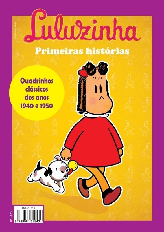 25.abr.2013 - Capa do livro "Luluzinha - Primeiras Histórias", lançado pelo selo Pixel, que traz algumas das primeiras histórias da personagem, originalmente publicadas entre as décadas de 1940 e 1950. O lançamento trará as primeiras aparições de personagens como Bolinha, Alvinho e a bruxa Alcéia, e contou com um processo de colorização especial. A ideia foi manter as cores e tons fieis aos originais. - Divulgação