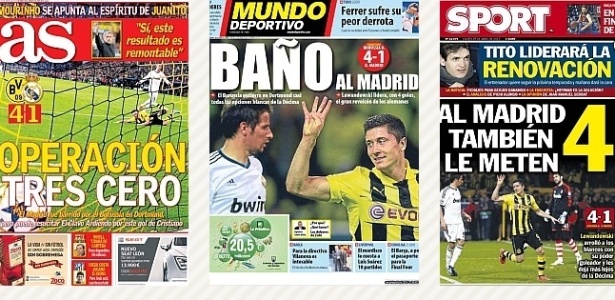 Jornais espanhós deram destaque a goleada sofrida pelo Real Madrid na Alemanha - Reprodução/Marca