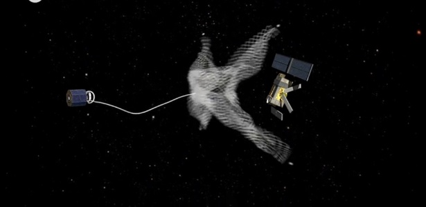 Projeto de uma sonda que captura os objetos no espaço com uma rede - ESA - 26.abr.2013