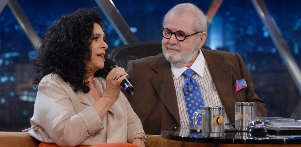 A cantora Gal Costa participa do "Programa do Jô" - Divulgação/TV Globo