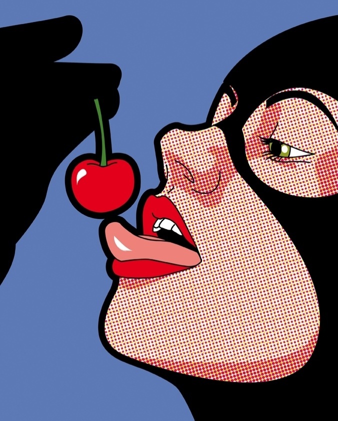 Mulher Gato sensualiza com cereja - Grégoire Guillemin