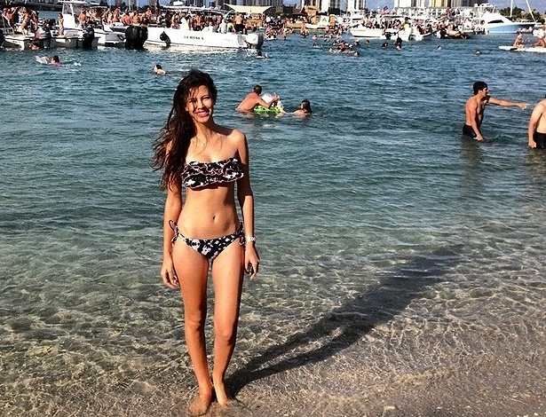 02.mai.2013 - Michelle Carvalho, ex-namorada de Alexis Sánchez  - Reprodução/Twitter