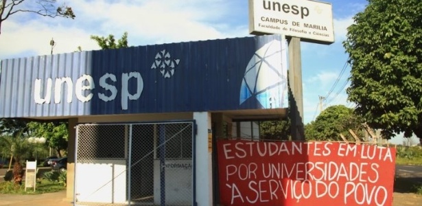 Na Unesp (Universidade Estadual Paulista) de Marília a greve já dura 23 dias - Divulgação/ Movimentação Estudantil
