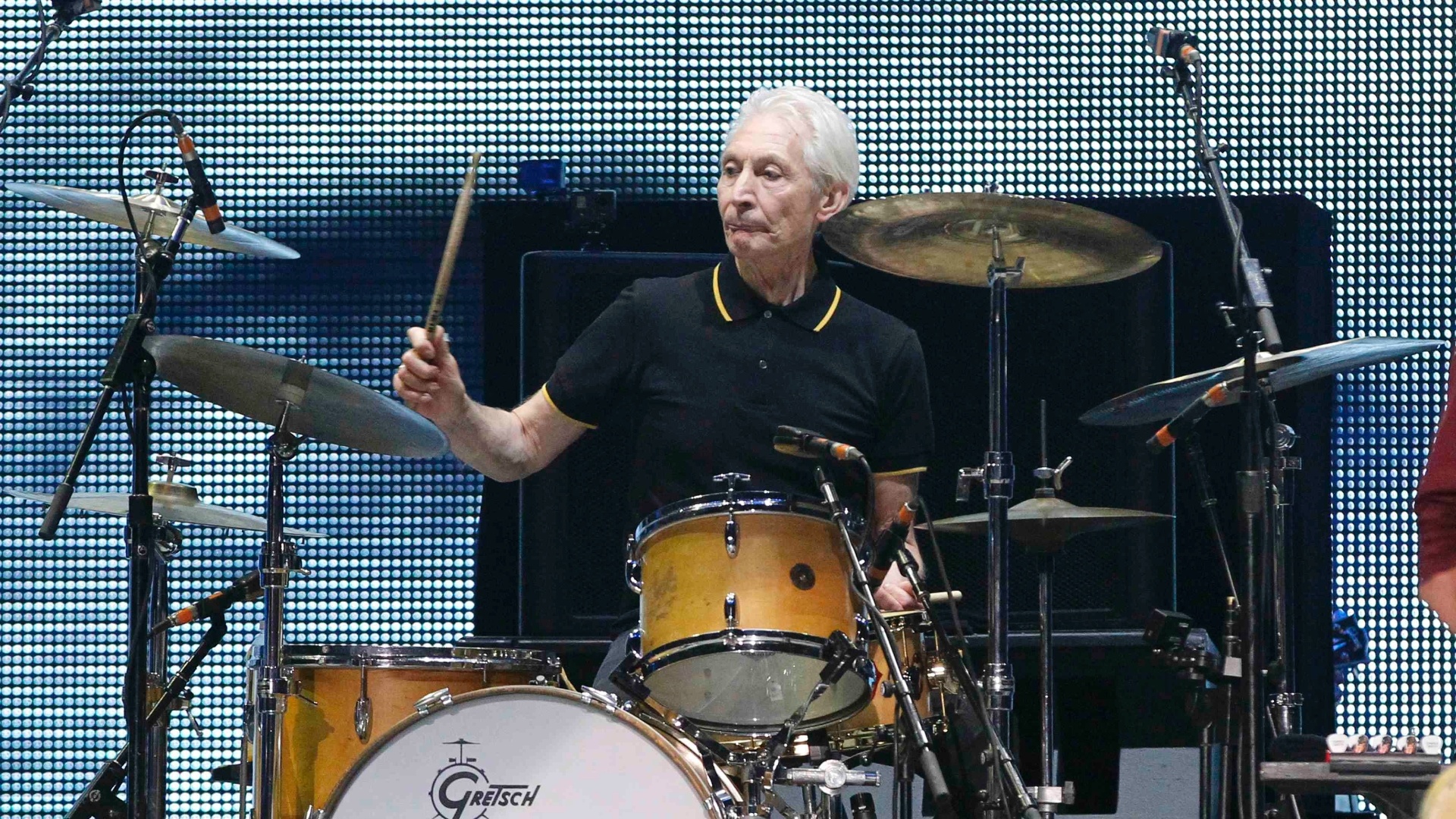 03.mai.2013 - O baterista Charlie Watts, de 71 anos, durante a apresentação - Mario Anzuoni/Reuters