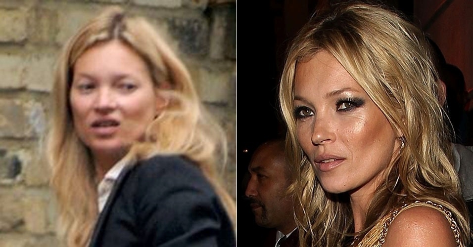 A modelo inglesa Kate Moss costuma sair pelas ruas com rosto ao natural, sem se preocupar com os papparazzi