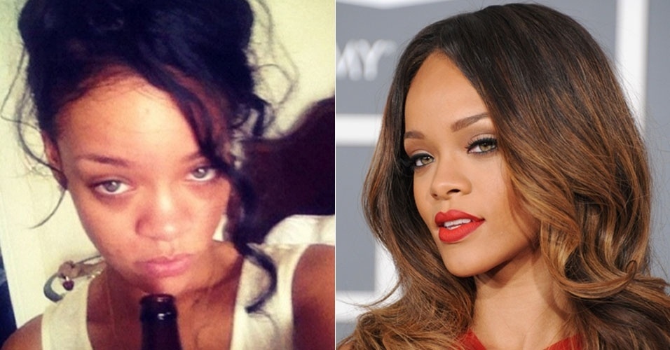 Sempre impecável no tapete vermelho, Rihanna exibiu olheiras ao postar foto sem maquiagem no Instagram