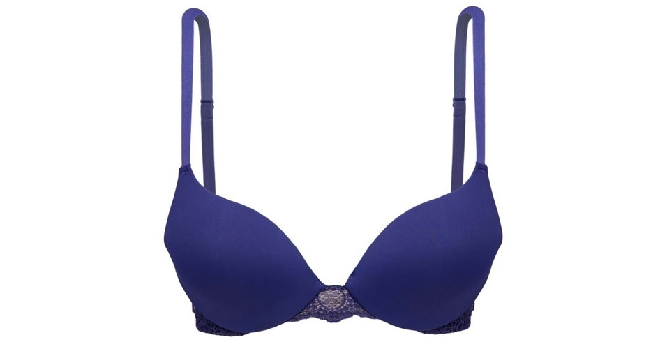 Sutiã de poliamida e elastano com detalhe em renda; R$ 119, da Hope - Divulgação