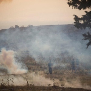 Exército israelense bombardeia a escola onde o lançamento estava sendo feito - Oren Ziv/Activestills.org