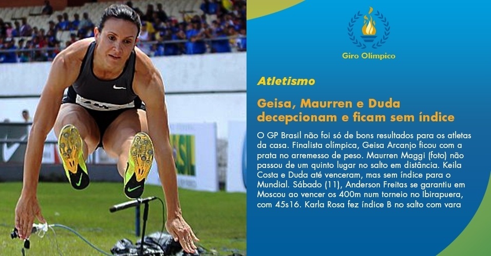 Geisa, Maurren e Duda decepcionam e ficam sem índice - Wagner Carmo/CBAt