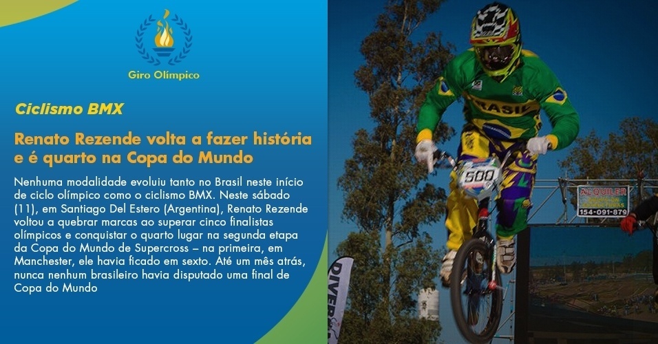 Renato Rezende volta a fazer história e é quarto na Copa do Mundo - CraigDutton/UCI