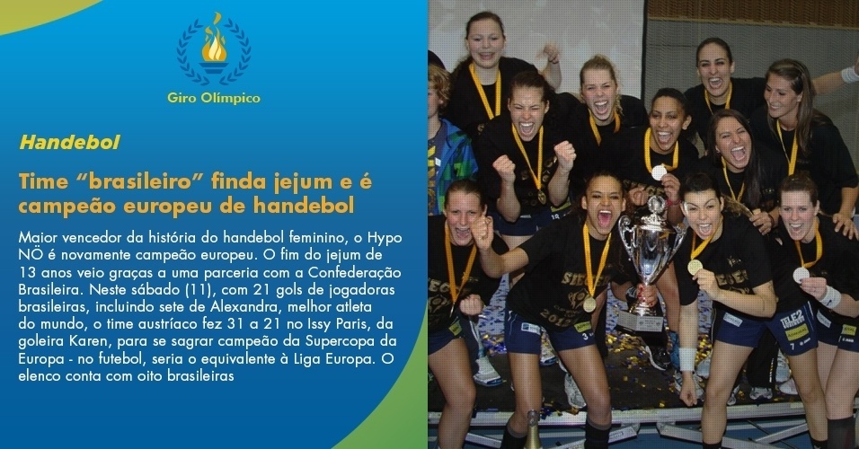 Time "brasileiro" finda jejum e é campeão europeu de handebol - Divulgação Hypo